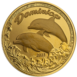Dominica: Dolphin 1 uncja Złota 2023 Proof