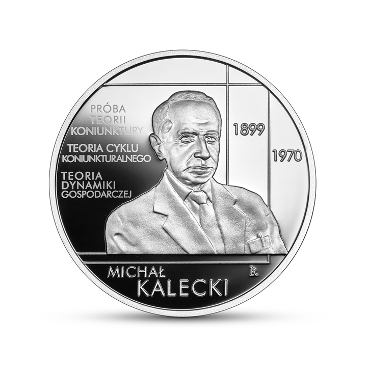 Wielcy Polscy Ekonomiści Michał Kalecki 10 zł Srebro 2022 Proof