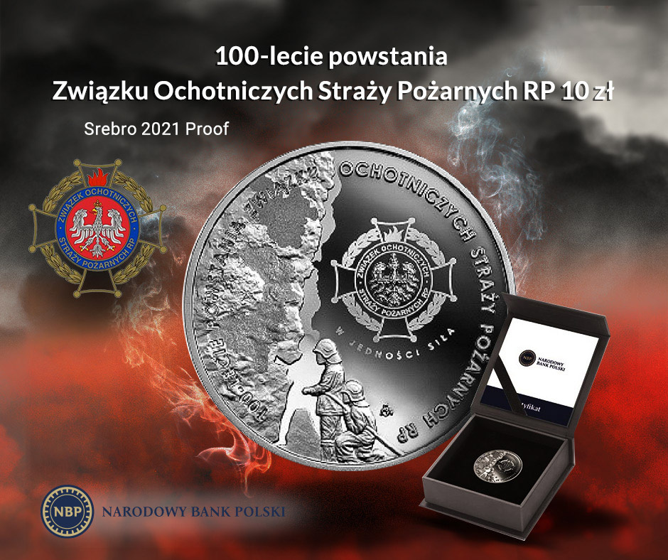 100-lecie powstania Związku Ochotniczych Straży Pożarnych RP 10 zł