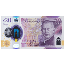 Banknot 20 Funtów Brytyjskich - Król KaroI III (20 pound / 20 GBP) UNC