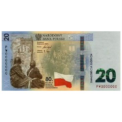 Banknot NBP "80. rocznica wybuchu Powstania Warszawskiego" 20 zł 2024