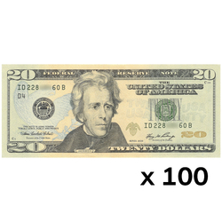 Banknot USA 20 Dolarów (20 U.S. dollars / 20 USD) 100 sztuk