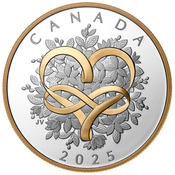 Canada: Celebrate Love $20 pozłacany Srebro 2025 Proof 