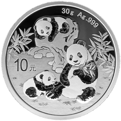 Chińska Panda 30 gramów Srebra 2025