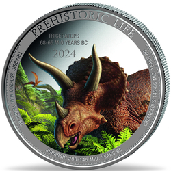 Congo: Prehistoric Life II - Triceratops kolorowany 1 uncja Srebra 2024