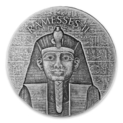 Czad: ERS Ramesses II 2 uncje Srebra 2017 Antiqued Coin