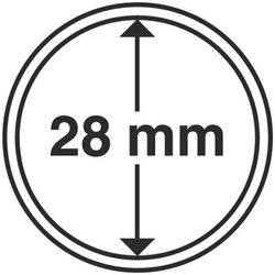 Leuchtturm - Plastikowy kapsel na monetę 28 mm 100 sztuk