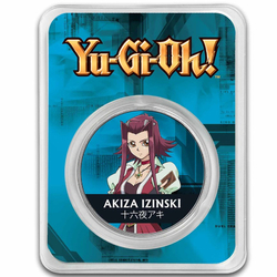 Niue: Yu-Gi-Oh! Akiza Izinski kolorowana 1 uncja Srebra 2024 Slab