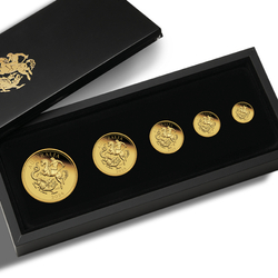 Perth Mint 125. rocznica powstania - Zestaw 5 monet Suweren Australijski Złoto 2024 Proof 