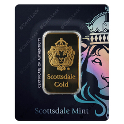 Sztabka Argor - Heraeus - Scottsdale Lion 1 uncja Złota LBMA