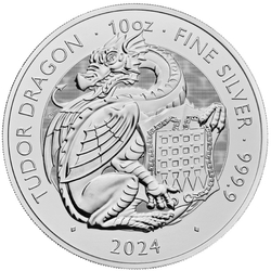 The Royal Tudor Beasts: The Tudor Dragon 10 uncji Srebra 2024 