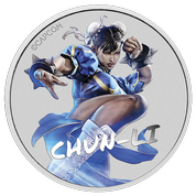 Tuvalu: Street Fighter - Chun Li kolorowana 1 uncja Srebra 2022