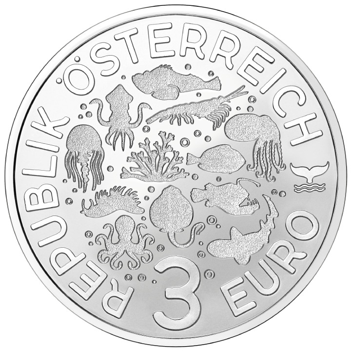 Antarctic Krill kolorowany 3 Euro Miedź 2023