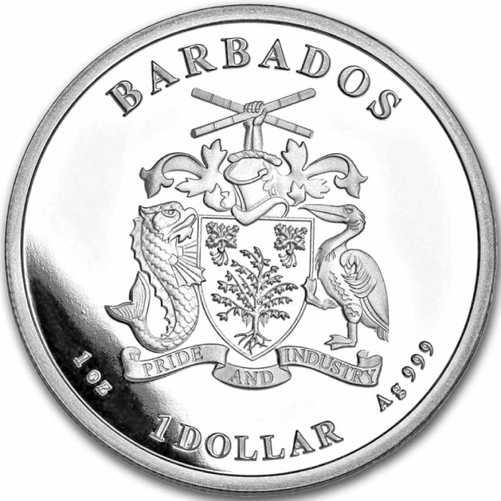 Barbados: Caribbean Pelican 1 uncja Srebra 2023