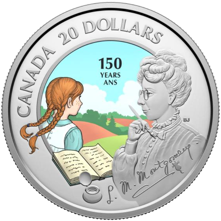 Canada: 150th Anniversary of the Birth of L. M. Montgomery kolorowany $20 Srebro 2024 Proof 