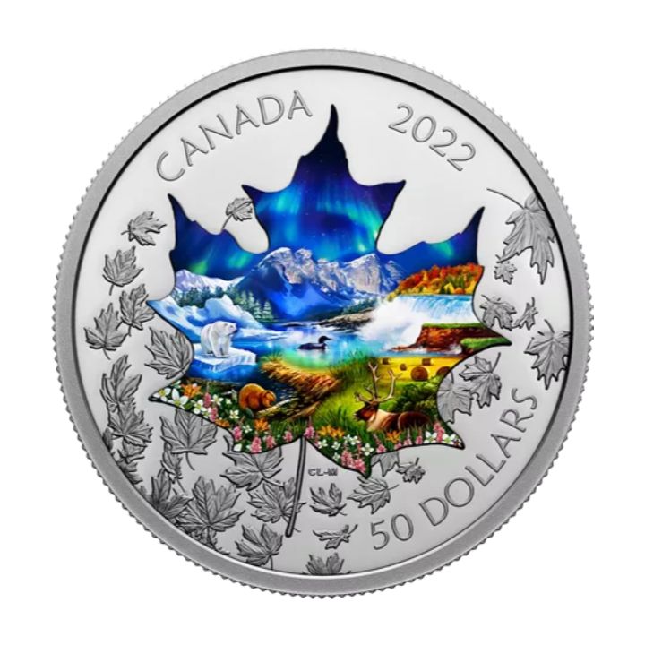 Canada: Canadian Collage kolorowany 3 uncje Srebra 2022 Proof