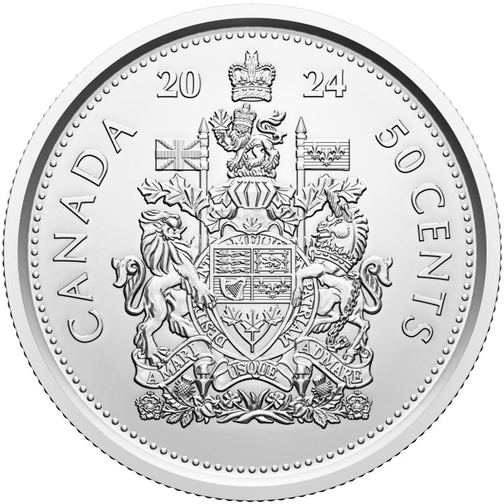 Canada: "Coat of Arms" 50 cents 2024