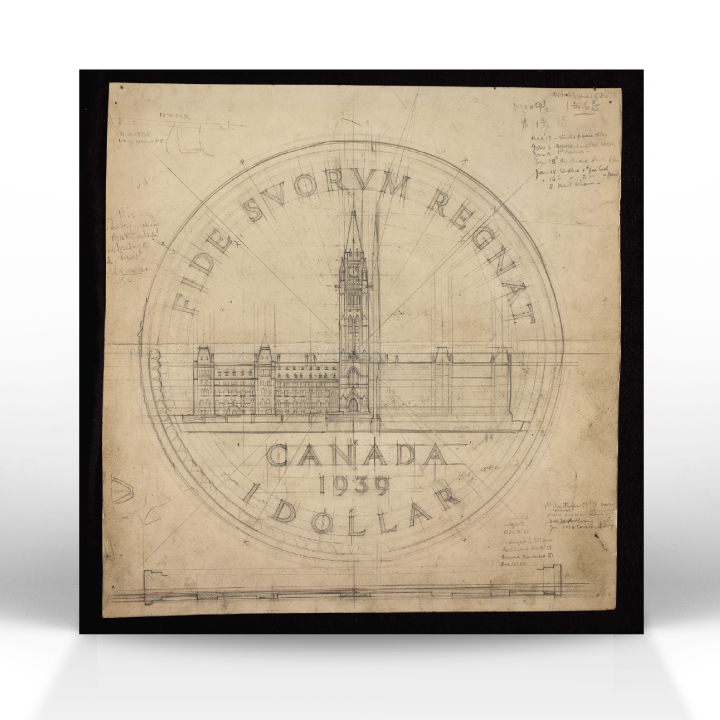 Canada: Emanuel Hahn’s Original Sketch - Parliament 5 uncji Srebra 2024 Antiqued Coin