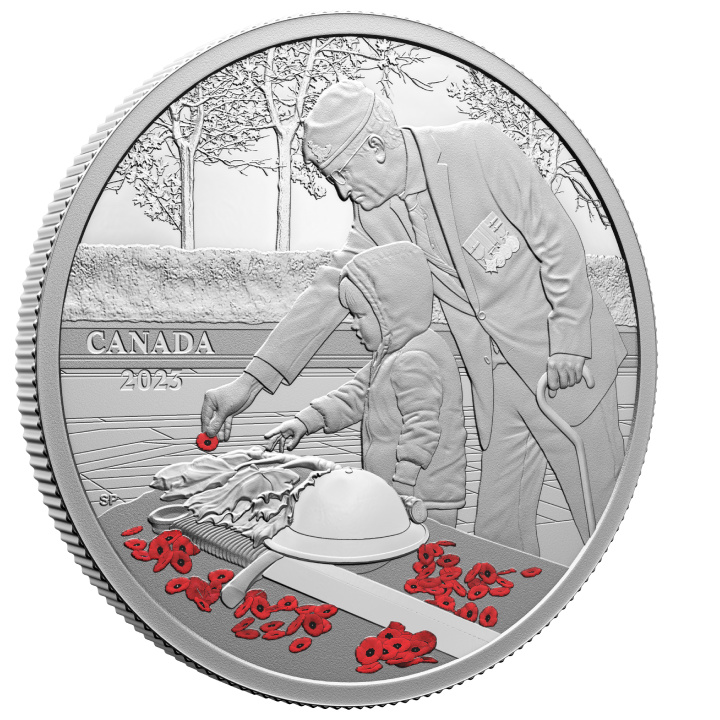 Canada: Remembrance Day kolorowany $20 Srebro 2023 Proof