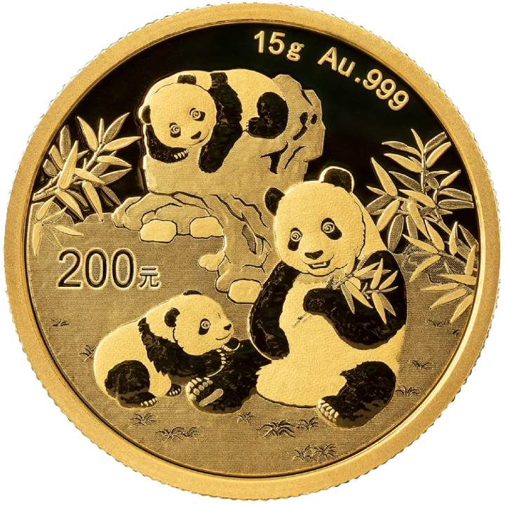 Chińska Panda 15 gramów Złota 2025