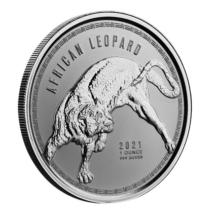 Ghana: African Leopard 1 uncja Srebra 2021 