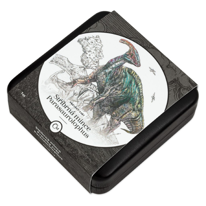 Niue: Prehistoric World - Parasaurolophus kolorowany $1 Srebro 2023 Proof