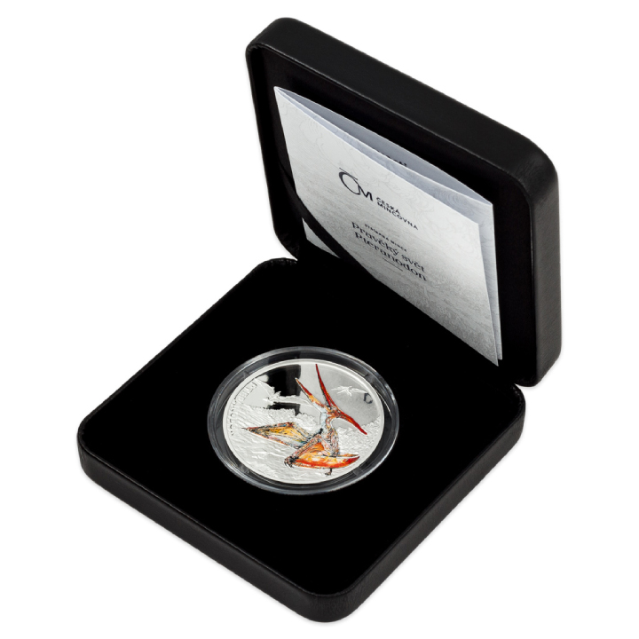 Niue: Prehistoric World - Pteranodon kolorowany $1 Srebro 2023 Proof