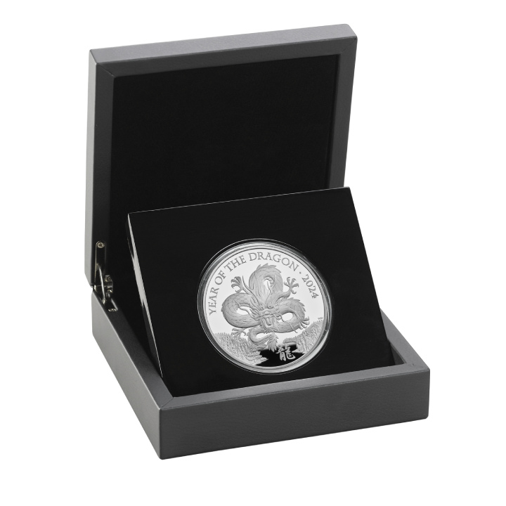 Royal Mint Lunar: Rok Smoka 5 uncji Srebra 2024 Proof