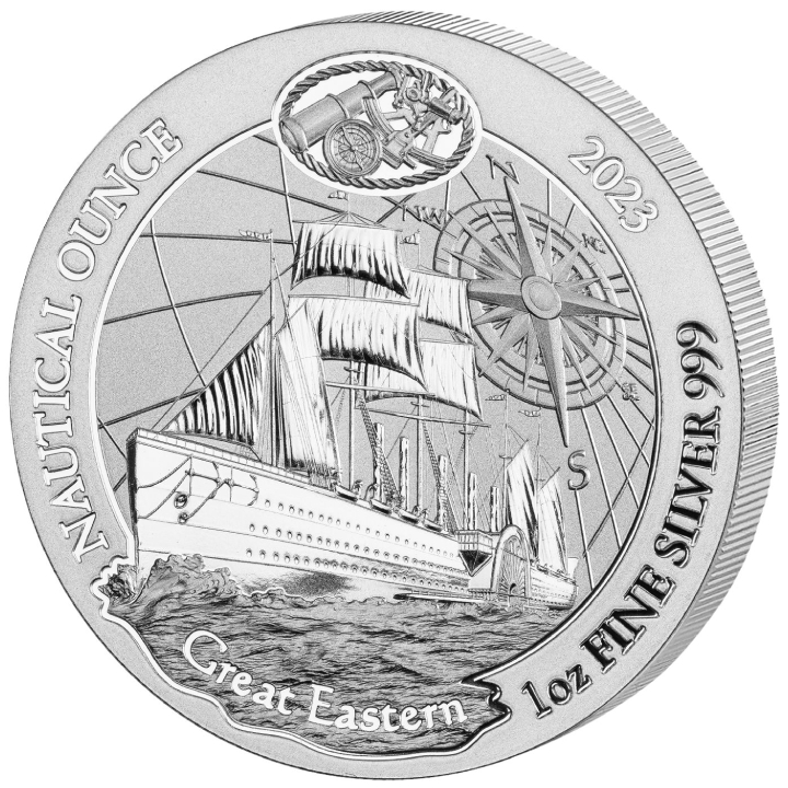 Rwanda: Nautical Ounce - 165 years of Great Eastern 1 uncja Srebra 2023