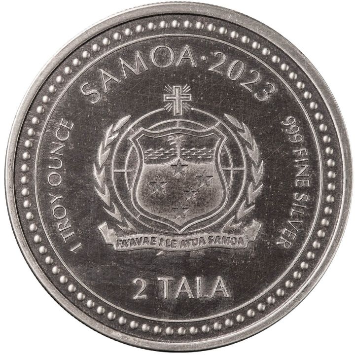 Samoa: The Teacher 1 uncja Srebra 2023 Antiqued Coin