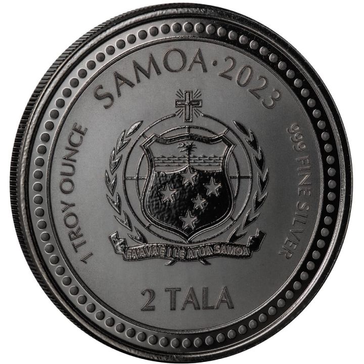 Samoa: The Teacher 1 uncja Srebra 2023 Black Rhodium Proof