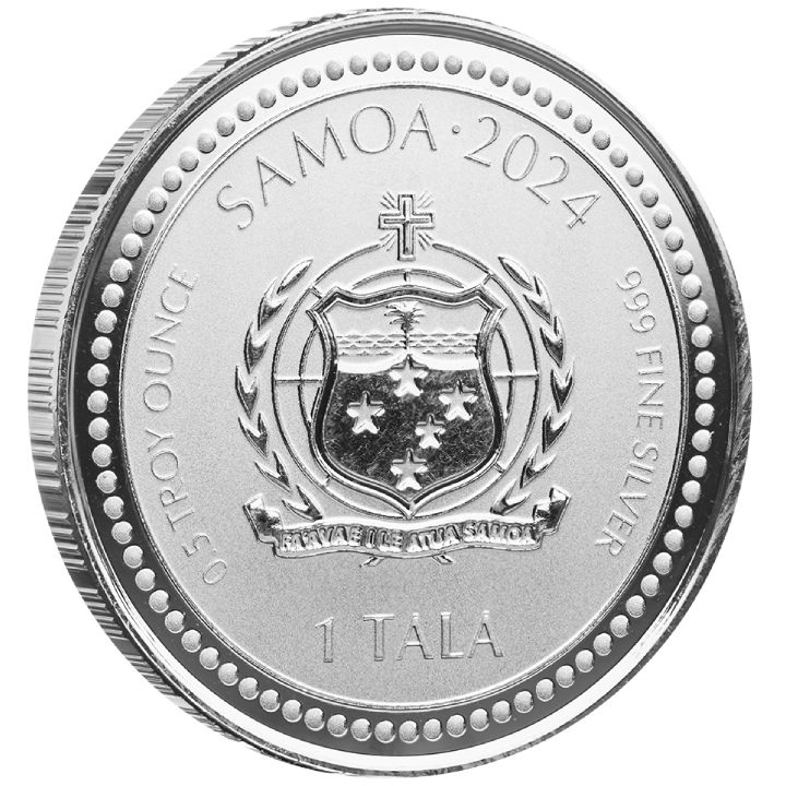 Samoa: Year of the Dragon 1/2 uncji Srebra 2024 Prooflike 