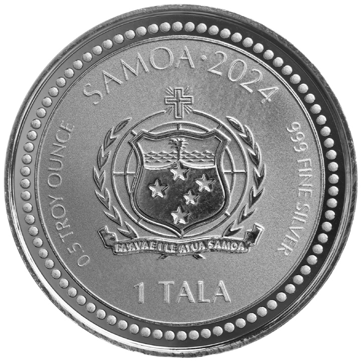 Samoa: Year of the Dragon 1/2 uncji Srebra 2024 Prooflike 