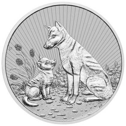 The Next Generation: Mother and Baby Dingo 10 uncji Srebra 2022 Piedfort Individual Bullion Coin