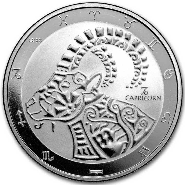 Tokelau: Zodiac Series - Koziorożec 1 uncja Srebra 2024 Slab