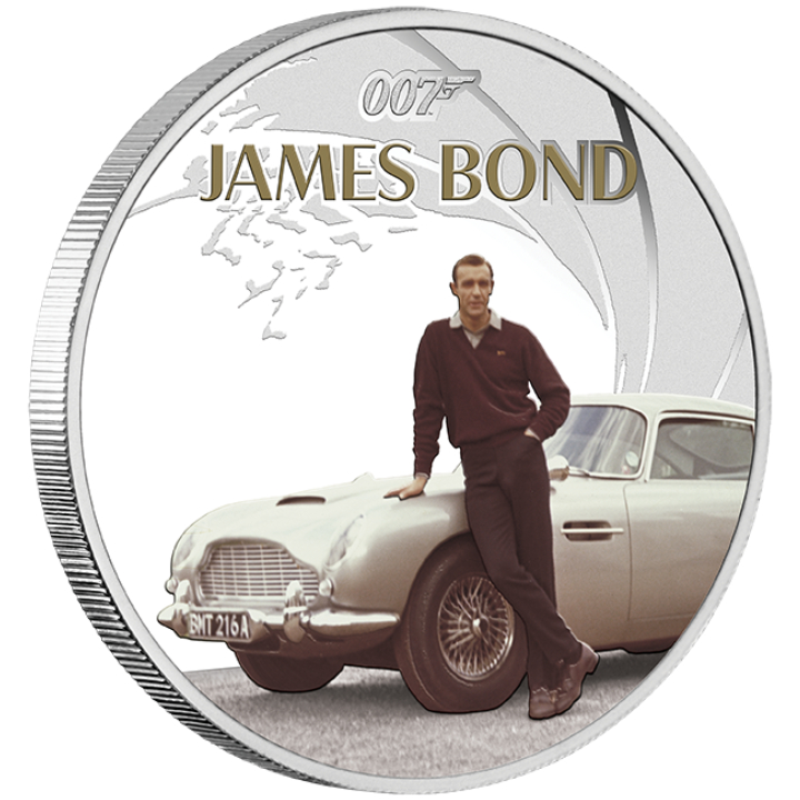 Tuvalu: James Bond - Sean Connery kolorowany 1 uncja Srebra 2024 Proof