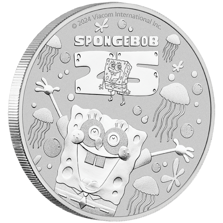 Tuvalu: SpongeBob SquarePants - 25. rocznica 1 uncja Srebra 2024