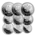 100 lat złotego - zestaw srebrnych monet  NBP