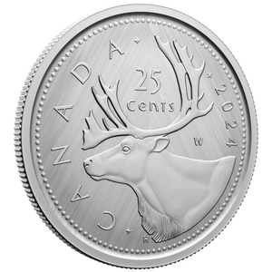 Canada: Tribute - W Mint Mark "Caribou" 25-cents Srebro 2024 Specimen