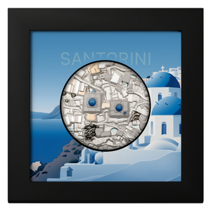 Cook Islands: Bucket List - Santorini kolorowany 5 uncji Srebra 2024 Proof 