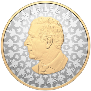 Kanadyjski Liść Klonowy - Super Incuse pozłacany 1000 gramów Srebra 2024 Reverse Proof