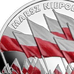 Marsz Niepodległości kolorowany 10 zł Srebro 2023 Proof