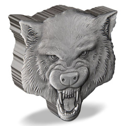 Niue: Fierce Nature - Wolf 2 uncje Srebra 2023 Antique Finish