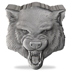 Niue: Fierce Nature - Wolf 2 uncje Srebra 2023 Antique Finish