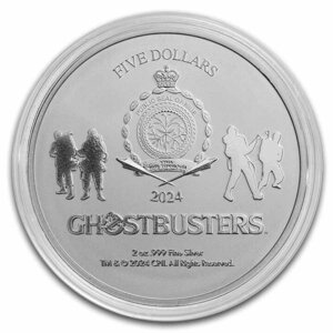 Niue: Ghostbusters - Stay Puft kolorowany 2 uncje Srebra 2024 High Relief 