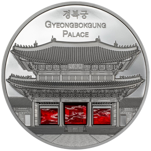 Palau: Tiffany Art Metropolis - The Gyeongbokgung Palace kolorowany 5 uncji Srebra 2024 Black Proof