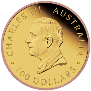 Perth Mint 125. rocznica powstania - Pięć Suwerenów Australijskich pozłacany Złoto 2024 Proof 