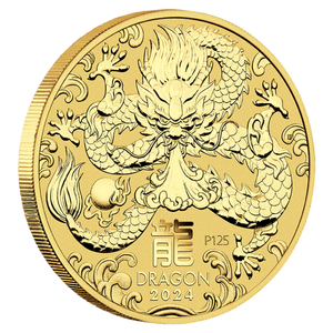 Perth Mint: Lunar III - Rok Smoka: Zestaw 10 srebrnych monet x 1/2 uncji 2024