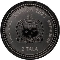 Samoa: The Teacher 1 uncja Srebra 2023 Black Rhodium Proof