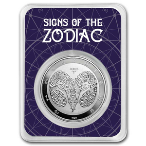 Tokelau: Zodiac Series - Baran 1 uncja Srebra 2024 Slab